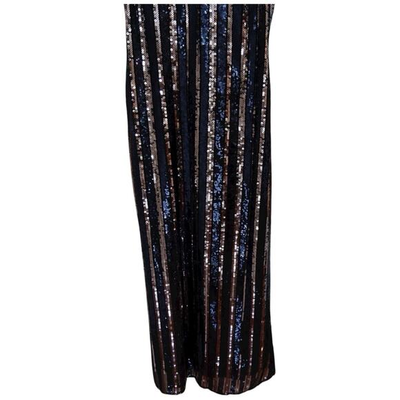 Maeve Sleeveless Sequin Stripe Midi Dress Size S - Picture 6 of 12